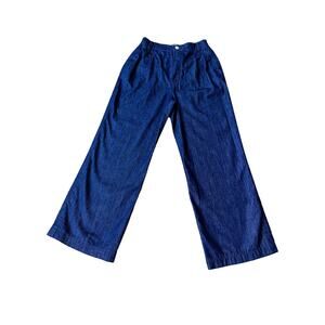 Frame Womens High Rise Wide Leg Blue Jeans Size 24